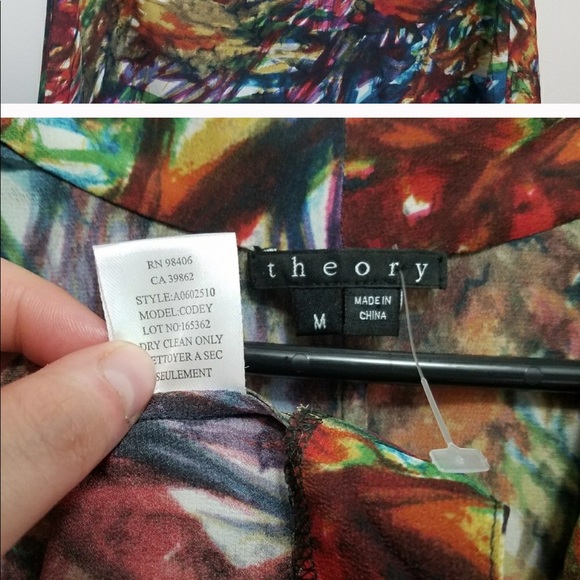 Theory NWT silk top - Picture 4 of 5